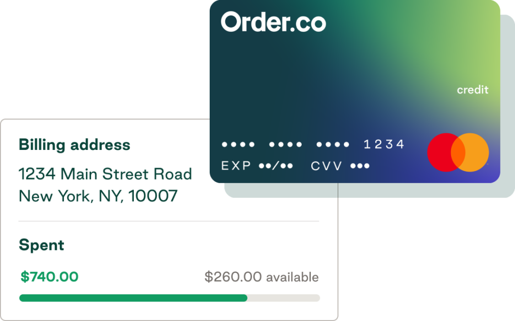 Order.co virtual carbs and credit limit abstraction